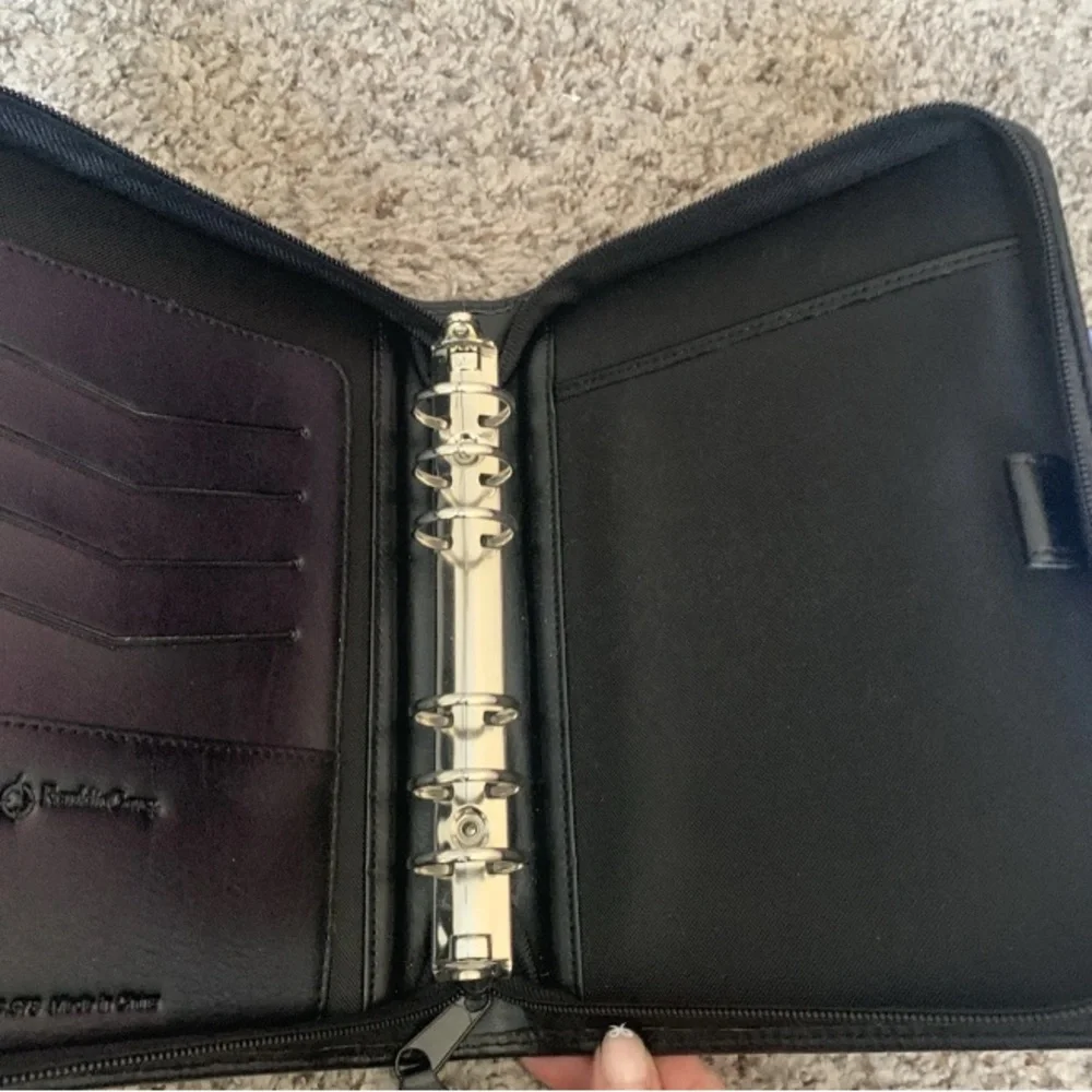 Franklin Covey Planner Black 6 Ring Simulated Leather